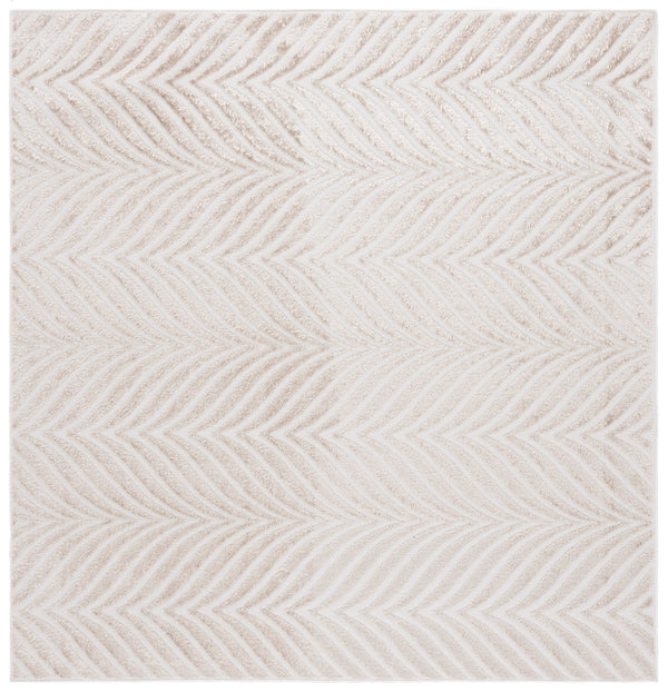 Safavieh Maya Exquisite Modern Chevron Area Rug For Timeless Elegance And Comfort In Any Home Decor Ivory ,Beige 28%  Jute,23% Polyester Shrink,20% Polyester,15% Adhesive Material,14% Polyester Flash Mya112a-7sq