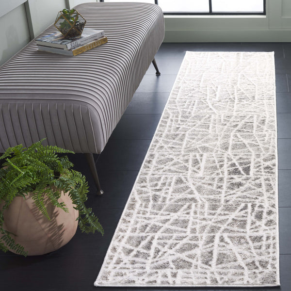 Safavieh Maya Exquisite Area Rug - Modern Abstract Design In Sophisticated Neutral Tones For Elegant Spaces Taupe ,Grey 28%  Jute,23% Polyester Shrink,20% Polyester,15% Adhesive Material,14% Polyester Flash Mya113e-7r