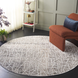 Safavieh Maya Exquisite Area Rug - Modern Abstract Design In Sophisticated Neutral Tones For Elegant Spaces Taupe ,Grey 28%  Jute,23% Polyester Shrink,20% Polyester,15% Adhesive Material,14% Polyester Flash Mya113e-7r