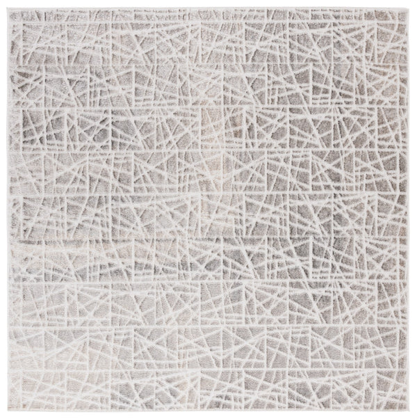 Safavieh Maya Exquisite Area Rug - Modern Abstract Design In Sophisticated Neutral Tones For Elegant Spaces Taupe ,Grey 28%  Jute,23% Polyester Shrink,20% Polyester,15% Adhesive Material,14% Polyester Flash Mya113e-7r