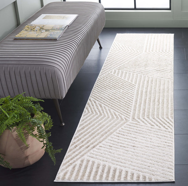 Safavieh Maya Exquisite Power-loomed Area Rug With Geometric Design For Modern Elegance And Durability Ivory 28%  Jute,23% Polyester Shrink,20% Polyester,15% Adhesive Material,14% Polyester Flash Mya114a-7r