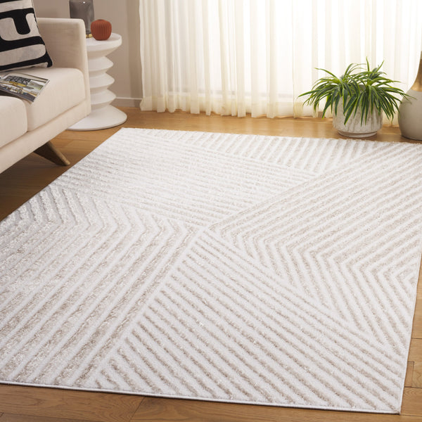 Safavieh Maya Exquisite Power-loomed Area Rug With Geometric Design For Modern Elegance And Durability Ivory 28%  Jute,23% Polyester Shrink,20% Polyester,15% Adhesive Material,14% Polyester Flash Mya114a-7r