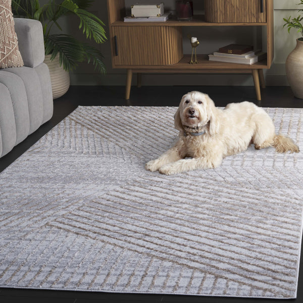 Safavieh Maya Exquisite Power-loomed Area Rug With Geometric Design For Modern Elegance And Durability Ivory ,Beige 28%  Jute,23% Polyester Shrink,20% Polyester,15% Adhesive Material,14% Polyester Flash Mya114b-7sq