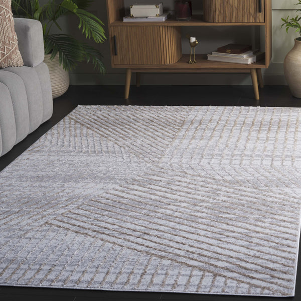 Safavieh Maya Exquisite Power-loomed Area Rug With Geometric Design For Modern Elegance And Durability Ivory ,Beige 28%  Jute,23% Polyester Shrink,20% Polyester,15% Adhesive Material,14% Polyester Flash Mya114b-7sq