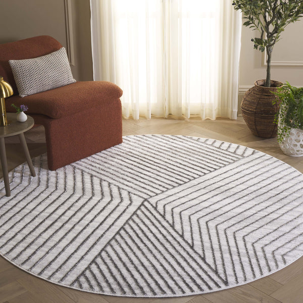 Safavieh Maya Exquisite Power-loomed Area Rug With Geometric Design For Modern Elegance And Durability Ivory ,Grey 28%  Jute,23% Polyester Shrink,20% Polyester,15% Adhesive Material,14% Polyester Flash Mya114f-7sq