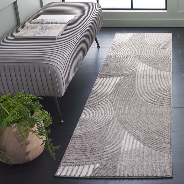 Safavieh Maya Plush Comfort Area Rug - Elegant Modern Design In Soothing Shades For Contemporary Spaces Ivory ,Grey 28%  Jute,23% Polyester Shrink,20% Polyester,15% Adhesive Material,14% Polyester Flash Mya115a-28