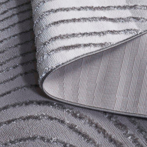 Safavieh Maya Plush Comfort Area Rug - Elegant Modern Design In Soothing Shades For Contemporary Spaces Ivory ,Grey 28%  Jute,23% Polyester Shrink,20% Polyester,15% Adhesive Material,14% Polyester Flash Mya115a-28