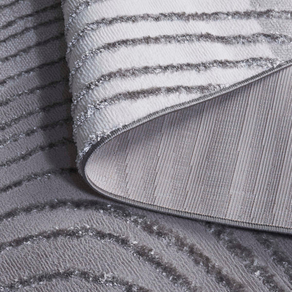 Safavieh Maya Plush Comfort Area Rug - Elegant Modern Design In Soothing Shades For Contemporary Spaces Ivory ,Grey 28%  Jute,23% Polyester Shrink,20% Polyester,15% Adhesive Material,14% Polyester Flash Mya115a-28