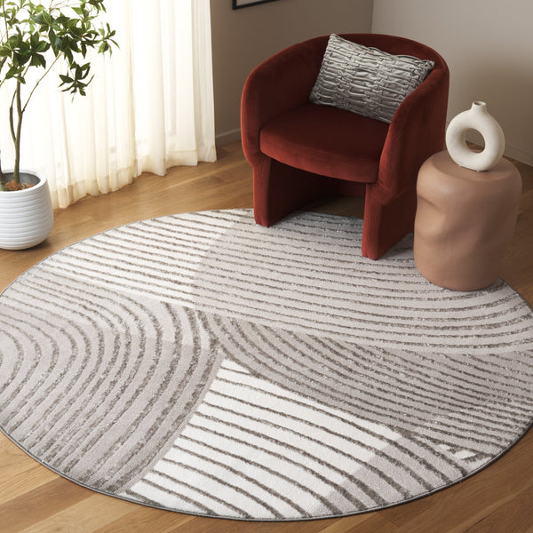 Safavieh Maya Plush Comfort Area Rug - Elegant Modern Design In Soothing Shades For Contemporary Spaces Ivory ,Grey 28%  Jute,23% Polyester Shrink,20% Polyester,15% Adhesive Material,14% Polyester Flash Mya115a-28