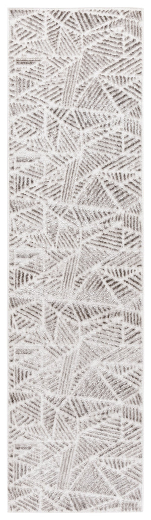 Safavieh Maya Modern Abstract Runner Rug In Striking Ivory And Grey - Durable, Stylish Home Decor Accent Ivory ,Grey 28%  Jute,23% Polyester Shrink,20% Polyester,15% Adhesive Material,14% Polyester Flash Mya116a-7sq