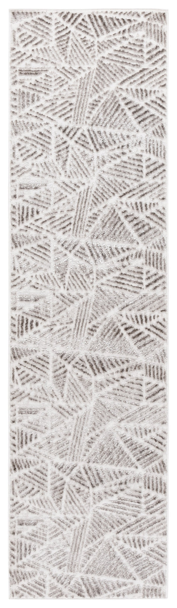Safavieh Maya Modern Abstract Runner Rug In Striking Ivory And Grey - Durable, Stylish Home Decor Accent Ivory ,Grey 28%  Jute,23% Polyester Shrink,20% Polyester,15% Adhesive Material,14% Polyester Flash Mya116a-7sq