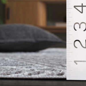 Safavieh Maya Modern Abstract Runner Rug In Striking Ivory And Grey - Durable, Stylish Home Decor Accent Ivory ,Grey 28%  Jute,23% Polyester Shrink,20% Polyester,15% Adhesive Material,14% Polyester Flash Mya116a-7sq