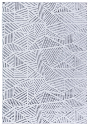 Safavieh Maya Modern Abstract Runner Rug In Striking Ivory And Grey - Durable, Stylish Home Decor Accent Ivory ,Grey 28%  Jute,23% Polyester Shrink,20% Polyester,15% Adhesive Material,14% Polyester Flash Mya116a-7sq