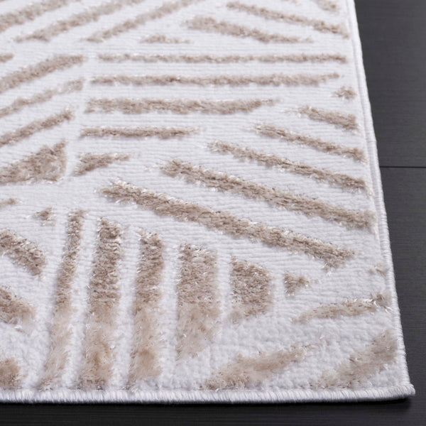 Safavieh Maya Modern Abstract Runner Rug In Striking Ivory And Grey - Durable, Stylish Home Decor Accent Ivory ,Beige 28%  Jute,23% Polyester Shrink,20% Polyester,15% Adhesive Material,14% Polyester Flash Mya116b-28