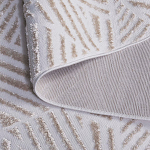 Safavieh Maya Modern Abstract Runner Rug In Striking Ivory And Grey - Durable, Stylish Home Decor Accent Ivory ,Beige 28%  Jute,23% Polyester Shrink,20% Polyester,15% Adhesive Material,14% Polyester Flash Mya116b-28