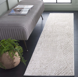 Safavieh Maya Modern Area Rug With Abstract Leaf Motifs For Elegant Home Décor - Crafted In Egypt Ivory 28%  Jute,23% Polyester Shrink,20% Polyester,15% Adhesive Material,14% Polyester Flash Mya117a-7sq