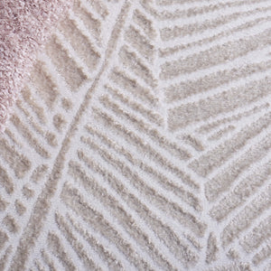 Safavieh Maya Modern Area Rug With Abstract Leaf Motifs For Elegant Home Décor - Crafted In Egypt Ivory 28%  Jute,23% Polyester Shrink,20% Polyester,15% Adhesive Material,14% Polyester Flash Mya117a-7sq