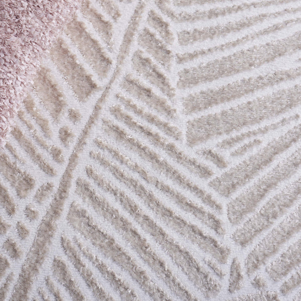 Safavieh Maya Modern Area Rug With Abstract Leaf Motifs For Elegant Home Décor - Crafted In Egypt Ivory 28%  Jute,23% Polyester Shrink,20% Polyester,15% Adhesive Material,14% Polyester Flash Mya117a-7sq