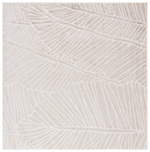 Safavieh Maya Modern Area Rug With Abstract Leaf Motifs For Elegant Home Décor - Crafted In Egypt Ivory 28%  Jute,23% Polyester Shrink,20% Polyester,15% Adhesive Material,14% Polyester Flash Mya117a-7sq