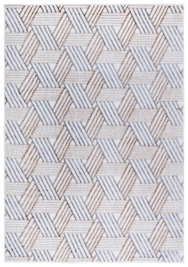 Safavieh Maya Contemporary Geometric Area Rug - Chic Ivory And Grey Beige Design For Cozy Living Spaces Ivory ,Grey Beige 28%  Jute,23% Polyester Shrink,20% Polyester,15% Adhesive Material,14% Polyester Flash Mya118a-7r