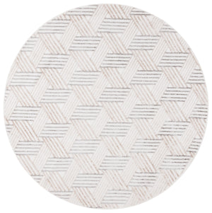 Safavieh Maya Contemporary Geometric Area Rug - Chic Ivory And Grey Beige Design For Cozy Living Spaces Ivory ,Grey Beige 28%  Jute,23% Polyester Shrink,20% Polyester,15% Adhesive Material,14% Polyester Flash Mya118a-7r