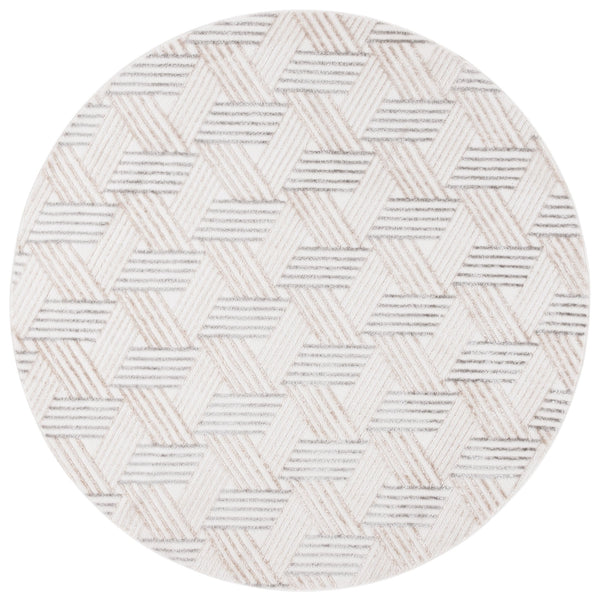 Safavieh Maya Contemporary Geometric Area Rug - Chic Ivory And Grey Beige Design For Cozy Living Spaces Ivory ,Grey Beige 28%  Jute,23% Polyester Shrink,20% Polyester,15% Adhesive Material,14% Polyester Flash Mya118a-7r