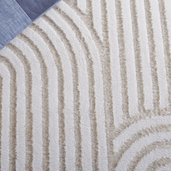 Safavieh Maya Modern Chic Area Rug - Timeless Elegance With Plush Comfort And Unique Abstract Design Ivory 28%  Jute,23% Polyester Shrink,20% Polyester,15% Adhesive Material,14% Polyester Flash Mya119a-7sq