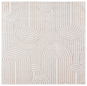 Safavieh Maya Modern Chic Area Rug - Timeless Elegance With Plush Comfort And Unique Abstract Design Ivory 28%  Jute,23% Polyester Shrink,20% Polyester,15% Adhesive Material,14% Polyester Flash Mya119a-7sq
