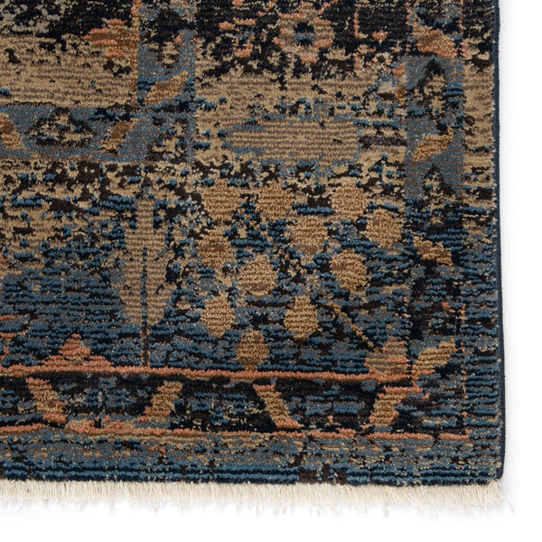 Jaipur Living Vibe by Jaipur Living Distressed Turkish Style Area Rug with Fringe Trim Room Blue 9'6"X12'7" RUG146768