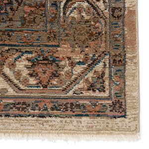 Jaipur Living Vibe by Jaipur Living Irenea Distressed Medallion Rug Fringed Vintage Turkish Style 5' X 7'6" RUG146769
