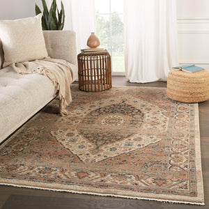 Jaipur Living Vibe by Jaipur Living Irenea Distressed Medallion Rug Fringed Vintage Turkish Style 5' X 7'6" RUG146769