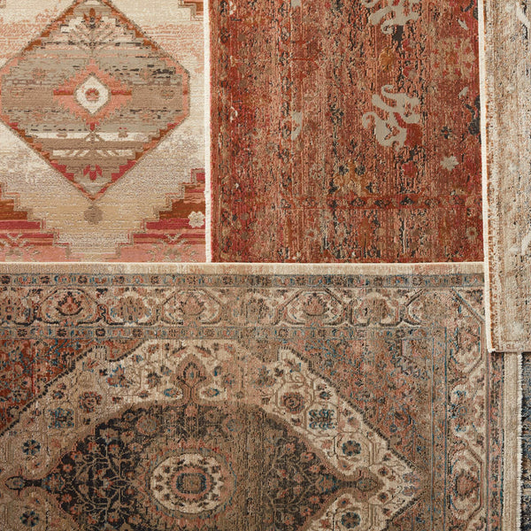 Jaipur Living Vibe by Jaipur Living Irenea Distressed Medallion Rug Fringed Vintage Turkish Style 5' X 7'6" RUG146769