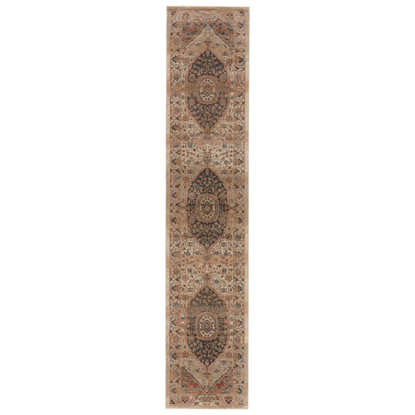 Jaipur Living Vibe by Jaipur Living Irenea Distressed Medallion Rug Fringed Vintage Turkish Style 2'6" X 12' RUG146772