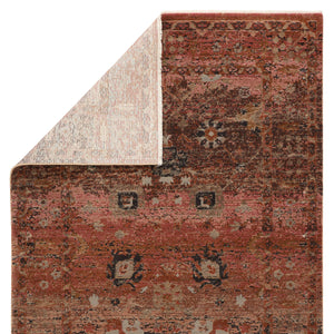 Jaipur Living Vibe by Jaipur Living Distressed Turkish Style Area Rug with Fringe Trim Room Pink 9'6"X12'7" RUG146832