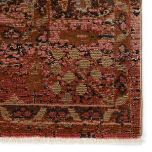 Jaipur Living Vibe by Jaipur Living Distressed Turkish Style Area Rug with Fringe Trim Room Pink 9'6"X12'7" RUG146832