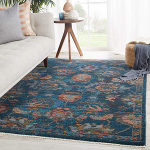 Jaipur Living Vibe by Jaipur Living Myriad Distressed Turkish Oriental Plush Area Rug with Fringe 9'6" x 12'7" RUG146837