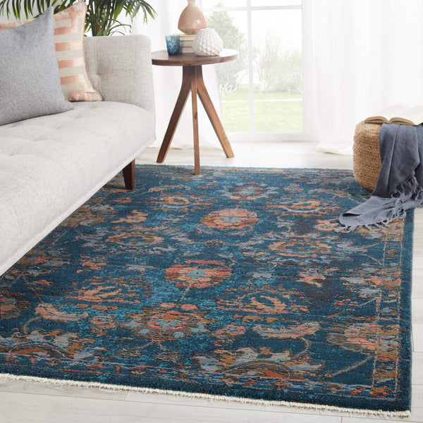 Jaipur Living Vibe by Jaipur Living Myriad Distressed Turkish Oriental Plush Area Rug with Fringe 9'6" x 12'7" RUG146837