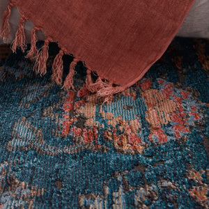 Jaipur Living Vibe by Jaipur Living Myriad Distressed Turkish Oriental Plush Area Rug with Fringe 9'6" x 12'7" RUG146837