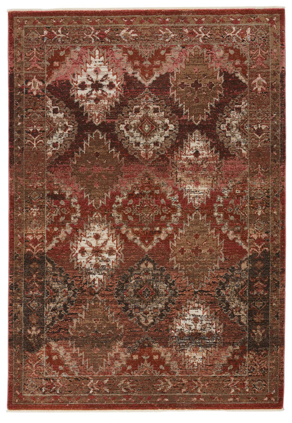 Jaipur Living Vibe by Jaipur Living Tribal Medallion Area Rug Vintage Turkish Distressed Fringe RUG146844