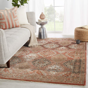 Jaipur Living Vibe by Jaipur Living Tribal Medallion Rug Vintage Turkish Distressed Terracotta RUG146847