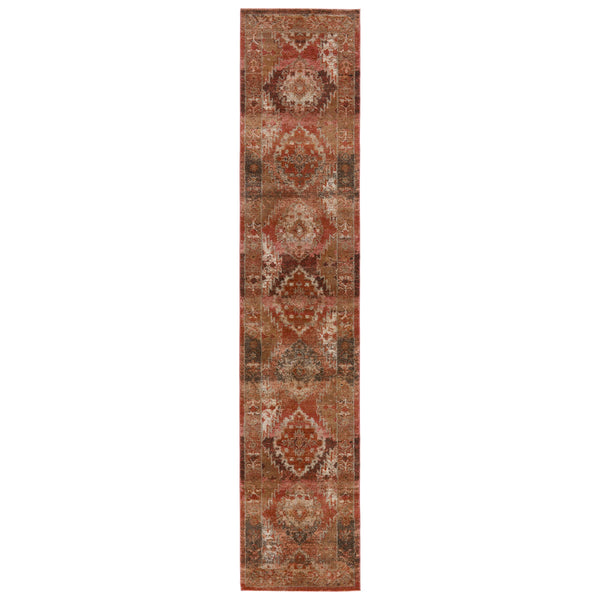 Jaipur Living Vibe by Jaipur Living Myriad Tribal Medallion Runner Rug Fringe Terracotta Boho RUG146846