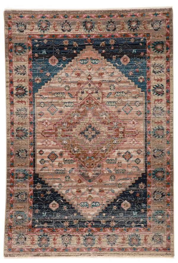 Jaipur Living Vibe by Jaipur Living Distressed Medallion Rug Vintage Turkish Bohemian Fringe Accent 7'10" X 11'1" RUG146849