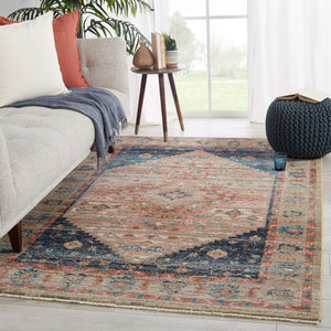 Jaipur Living Vibe by Jaipur Living Distressed Medallion Rug Vintage Turkish Bohemian Fringe Accent 7'10" X 11'1" RUG146849