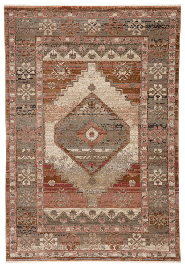 Jaipur Living Vibe by Jaipur Living Constanza Distressed Tribal Medallion Rug Bohemian Vintage Pile 9'6" x 12'7" RUG146857
