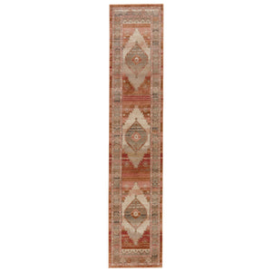Jaipur Living Vibe by Jaipur Living Constanza Distressed Tribal Medallion Rug Bohemian Vintage Pile 2'6" x 12' RUG146856
