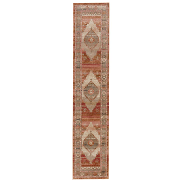 Jaipur Living Vibe by Jaipur Living Constanza Distressed Tribal Medallion Rug Bohemian Vintage Pile 2'6" x 12' RUG146856