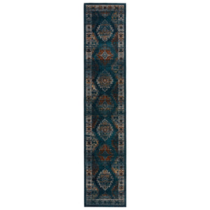 Jaipur Living Vibe by Jaipur Living Distressed Tribal Medallion Runner Rug Fringe Hallway Accent RUG146861