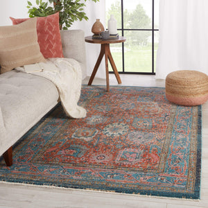 Jaipur Living Vibe by Jaipur Living Romilly Distressed Turkish Style Plush Polypropylene Indoor Rug Rust 9'6"X12'7" RUG148527