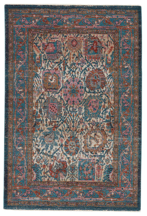 Jaipur Living Vibe by Jaipur Living Romilly Distressed Turkish Style Plush Polypropylene Indoor Rug Teal 9'6"X12'7" RUG148532