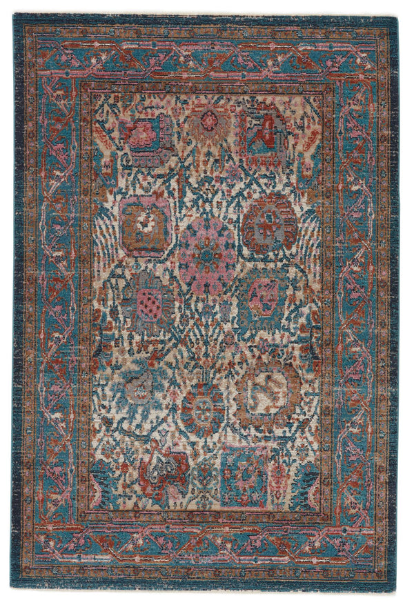 Jaipur Living Vibe by Jaipur Living Romilly Distressed Turkish Style Plush Polypropylene Indoor Rug Teal 9'6"X12'7" RUG148532